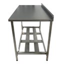 Ver imagem 3 de Mesa Aço Inox Profissional 120x60x90 cm com Espelho Nortinox