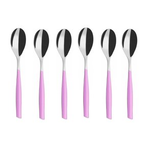 Colher para Café 15cm Inox 6 Peças Lilás Glamour Bugatti