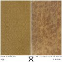 Ver imagem 5 de Kit Poltrona com Puff Turim Base Aço Preto Recouro Camel Poliéster Mostarda - Nexta Casa