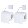 Kit 2 Suportes para Papel Higiênico Aço Exclusive Branco - Dicarlo - 1