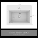 Ver imagem 2 de Cuba Pia Semi Encaixe para Banheiro 3000 MC 44,5x38 TÓQUIO branca mármore sintético