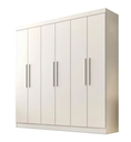 Ver imagem 1 de Guarda Roupa Casal 6 Portas 4 Gavetas 207cm Belém Branco - Valverde