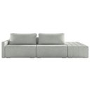 Ver imagem 5 de Sofá Ilha Modulado Milos 252cm Puff Lateral Bouclê Cinza G33 - Gran Belo