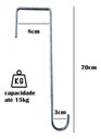 Ver imagem 2 de 3 Ganchos P/ Pendurar Planta Caibro 70cm Grande 8cm Abertura