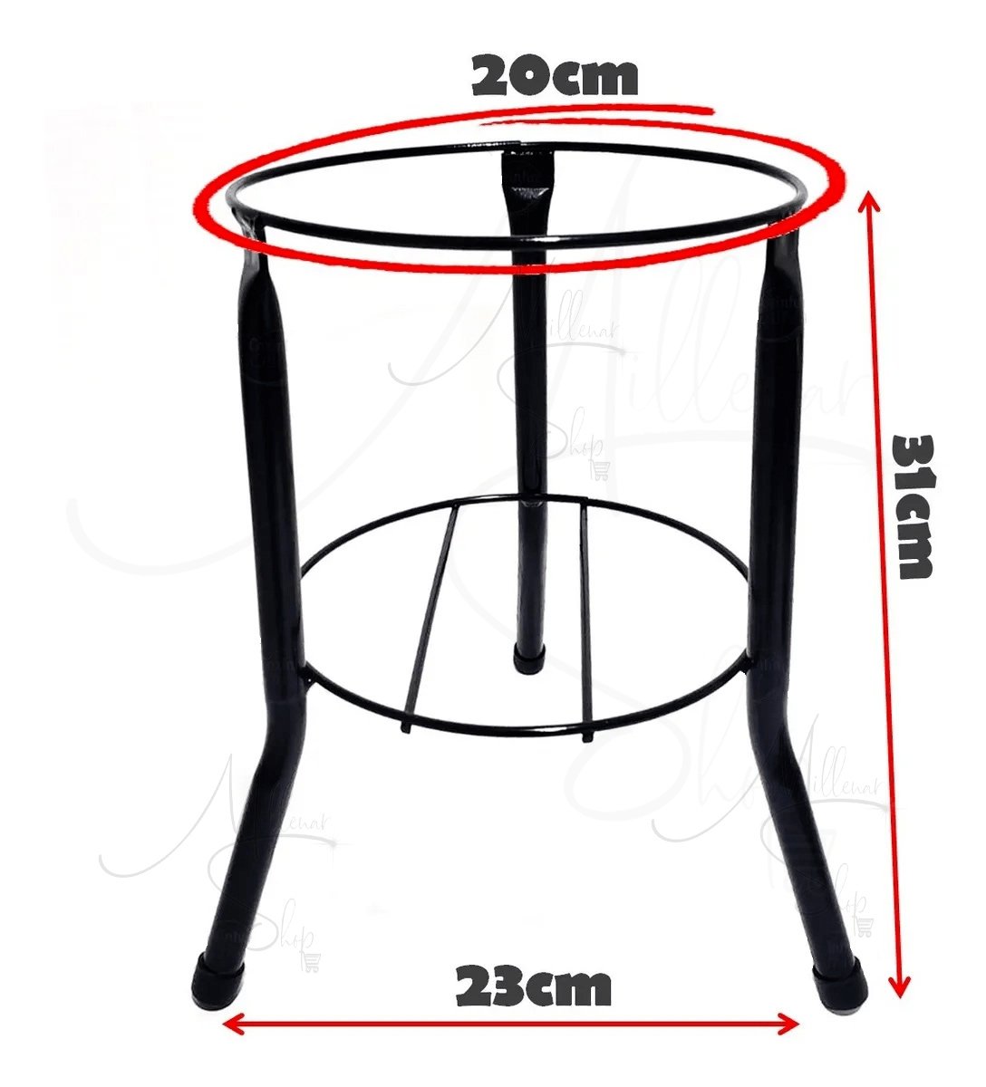 Suporte Para Extintor Incêndio Tubo de Aço 8 e 12Kg Piso - 2