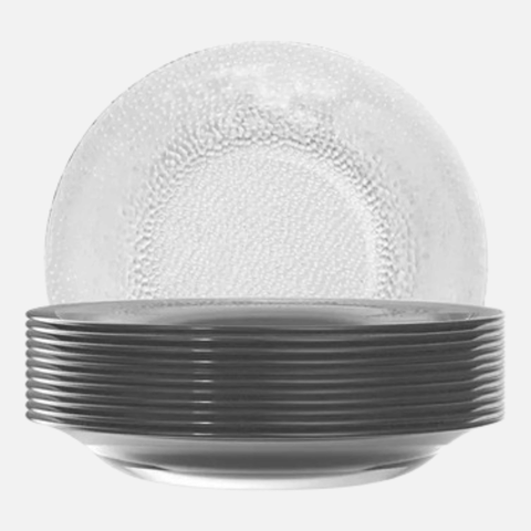 Prato Fundo Acqua Duralex 22,4 cm em Vidro Transparente - Kit com 6 Unidades