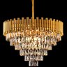 Pendente 72×43cm E14×15 Metal Dourado+cristal - 1