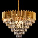 Ver imagem 1 de Pendente 72×43cm E14×15 Metal Dourado+cristal