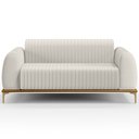 Ver imagem 3 de Kit Sofá 2 Lugares 150cm com 2 Poltronas Molino Pés D'ouro D02 Linho Cru C-443 - Lyam Decor