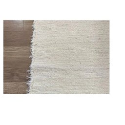 Passadeira Tapete Felpudo Boho Cru Artesanal 1,20x0,40 - 4