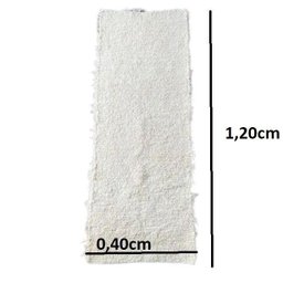 Passadeira Tapete Felpudo Boho Cru Artesanal 1,20x0,40 - 2