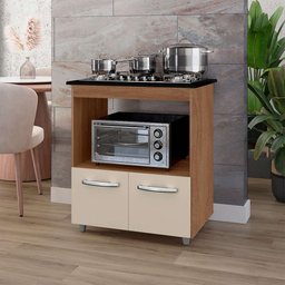 Balcao para Cooktop 5 Bocas Elisa Moblis Cor Savana Off White - 5