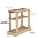 Ver imagem 5 de Carrinho Bar com Rodizios com Fita Metalizada Rose