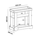 Ver imagem 4 de Carrinho Bar com Rodizios com Fita Metalizada Rose