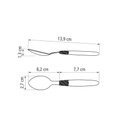 Ver imagem 4 de Conjunto Chá e Sobremesa Ipanema 24 Peças Lâminas Aço Inox Cabo Preto PTOP - Tramontina