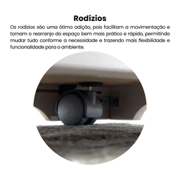 Carrinho Bar com Rodizios com Fita Metalizada Rose  - 6