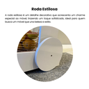 Ver mais imagens de Carrinho Bar com Rodizios com Fita Metalizada Rose Bege/Off White
