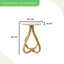 Ver imagem 6 de Mesa Lateral Redonda 100% MDF 60cm Rubi Branco