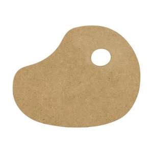 Paleta Pintura Mdf Natural 22x15 - Pacote com 9 Unidades