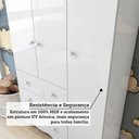 Ver mais imagens de Quarto Bebê com Berço Minicama 3 em 1 e Guarda-Roupa 3 Portas 100% MDF Nina Espresso Móveis Branc