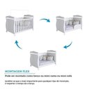 Ver imagem 6 de Quarto Bebê com Berço Minicama 3 em 1 e Guarda-Roupa 3 Portas 100% MDF Nina Espresso Móveis Branco