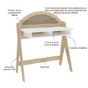 Ver imagem 5 de Escrivaninha Mesa Escritório com 2 Nichos e Detalhe em Impressão Palha Juli