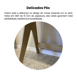 Escrivaninha com 2 Nichos e Detalhe em Impressão Palha Juli - 10