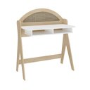 Ver imagem 3 de Escrivaninha Mesa Escritório com 2 Nichos e Detalhe em Impressão Palha Juli