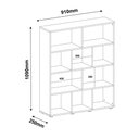 Ver imagem 4 de Estante de Livros 91CMX109CM 10 Nichos Book Bege/Marrome