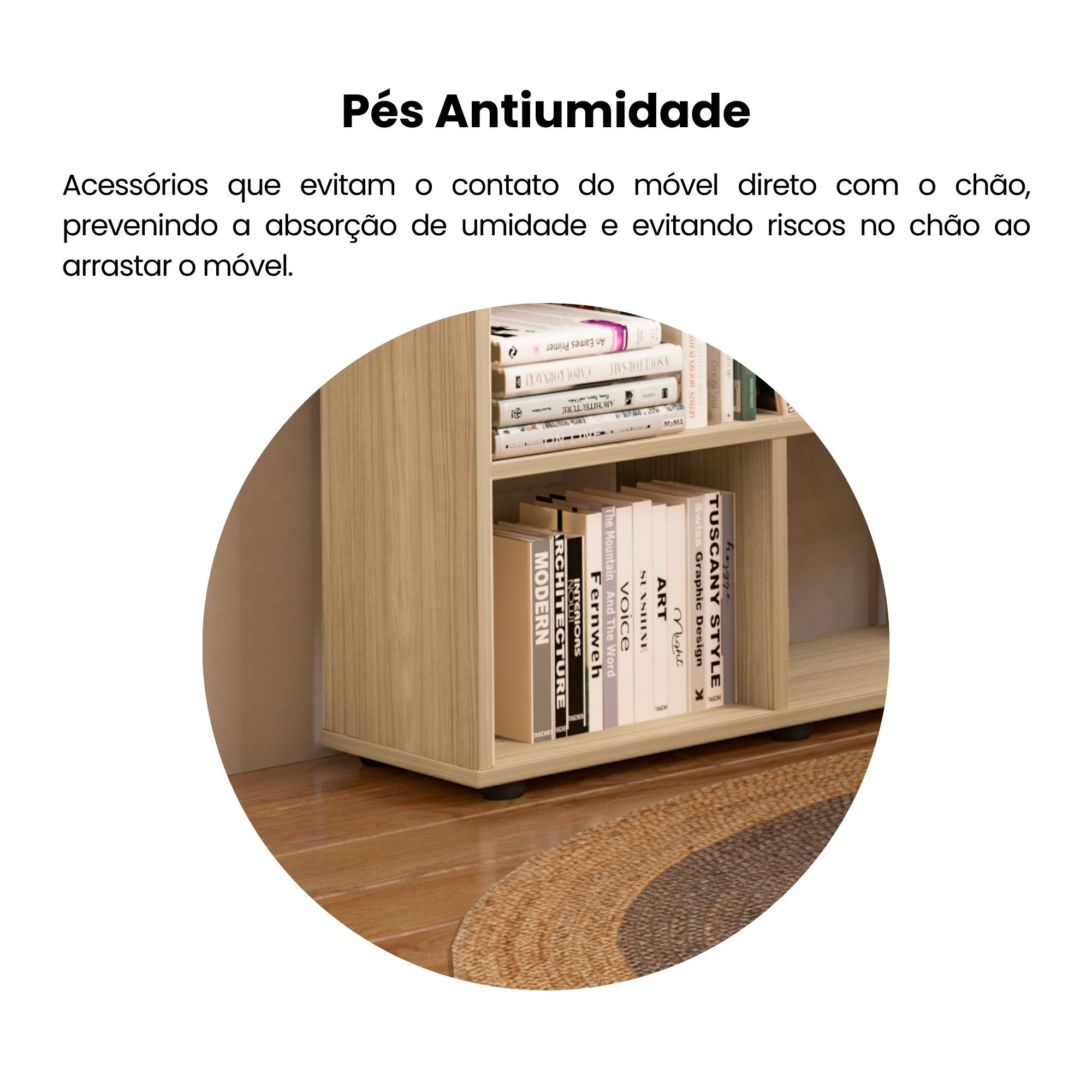 Estante para Livros com 10 Nichos 109cmx91cm Book - 6