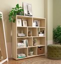 Ver imagem 1 de Estante de Livros 91CMX109CM 10 Nichos Book Bege/Marrome
