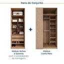 Ver imagem 3 de Guarda-Roupa Planejado Joy 2 Peças Canto, Nicho com 2 Gavetas CabeCasa MadeiraOriginals Cinza/Sereno/Avena