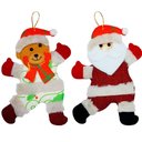 Ver imagem 1 de Kit 4 Enfeites Natalino Árvore de Natal Papai Noel e Rena