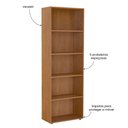 Ver imagem 5 de Estante de Livros 60CMX180CM 5 Prateleiras Multy Marrom/Cinamomo