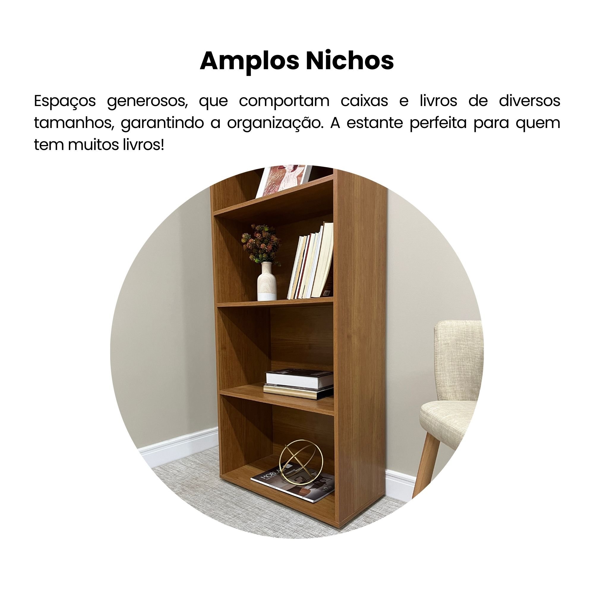 Estante para Livros 5 Prateleiras 180cmx60cm Multy - 7