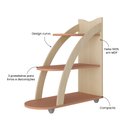 Ver imagem 4 de Mesa de Apoio Lateral com Prateleiras Andes