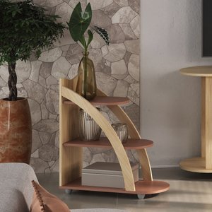 Mesa de Apoio Lateral com Prateleiras Andes