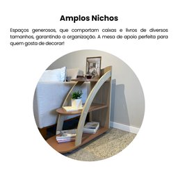 Mesa de Apoio Lateral com Prateleiras Andes - 10