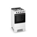 Ver imagem 2 de Fogão Esmaltec 4 Bocas Ideal Pop Mesa de Aço Inox Branco F4isb Bivolt
