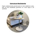Ver imagem 7 de Mesa de Apoio Lateral Orgânica Moderna para Sala de Estar 100% MDF Bel Artely Bege Off White