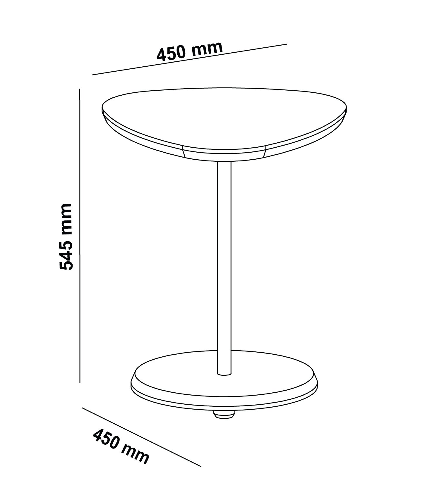 Mesa de Apoio Haste Metálica Dourada Brilhante Chic - 13