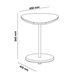 Mesa Lateral de Apoio 100% MDF Bel - 13