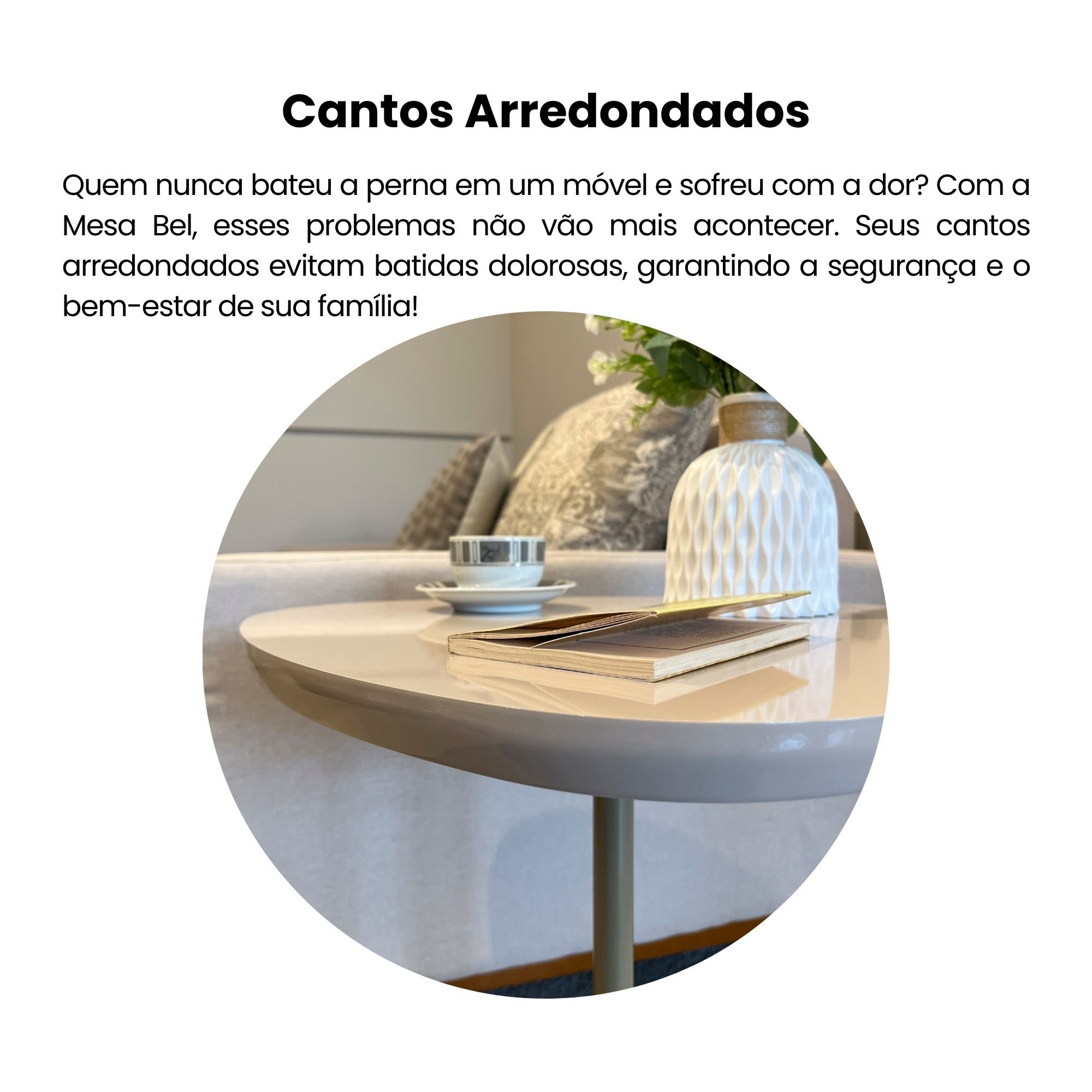 Mesa de Apoio Haste Metálica Dourada Brilhante Chic - 19