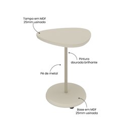 Mesa Lateral de Apoio 100% MDF Bel - 14