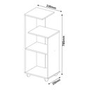 Ver imagem 4 de Mesa Lateral de Apoio com Prateleiras Bis Marrom
