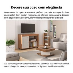 Mesa Lateral de Apoio com Prateleiras Bis - 10