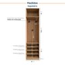 Guarda-roupa Modulado Joy 3 Peças Canto, Nicho com 2 Gavetas e Sapateira CabeCasa MadeiraOriginals - 7