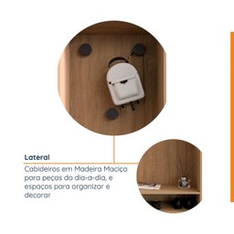 Guarda-roupa Modulado Joy 3 Peças Canto, Nicho com 2 Gavetas e Sapateira CabeCasa MadeiraOriginals - 13