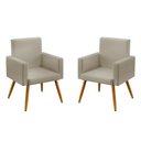 Ver imagem 1 de Kit 2 Poltronas Vega Courino Bege Aradecor