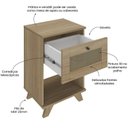 Ver imagem 5 de Mesa Lateral de Apoio 1 Gaveta com Pintura Palha Trama Artely Carvalho